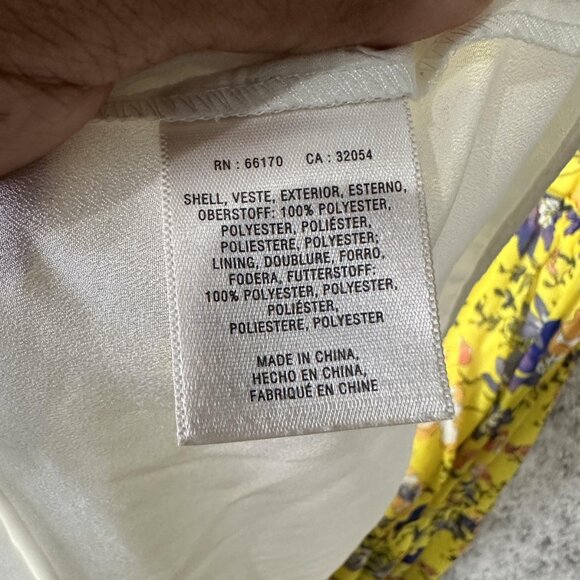 Maeve Dress Womens 4P Yellow Floral Tiered Maxi Sleeveless V-Neck Anthropologie - Picture 5 of 6